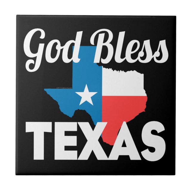 God Bless Texas Tile (Front)