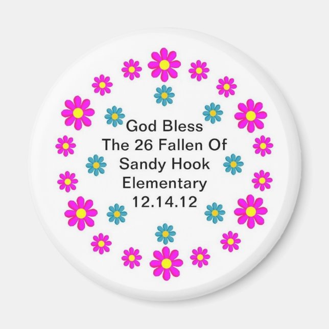 GOD BLESS THE 26 FALLEN... MAGNET (Front)