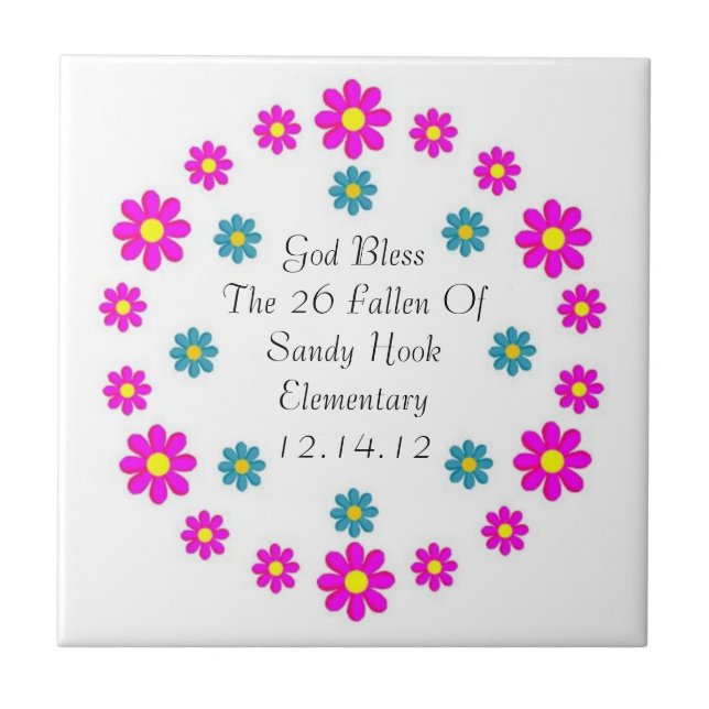 GOD BLESS THE 26 FALLEN... TILE (Front)