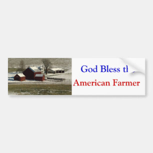 God Bless the  American Farmer bumper sticker