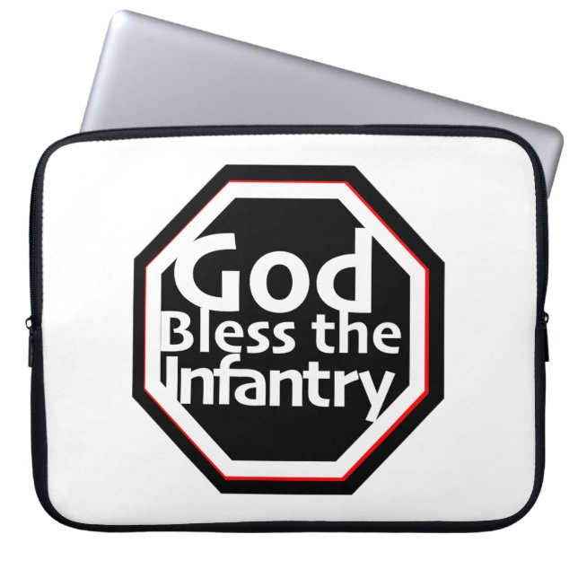 God Bless The Infantry print novelty: Military the Laptop Sleeve (Front)