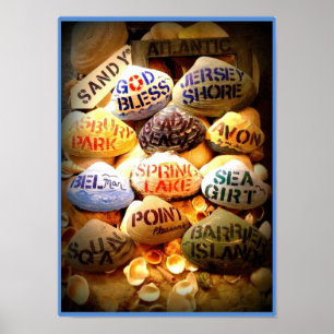 God Bless the Jersey Shore (Light Blue Border) Poster