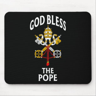 God Bless The Pope Vatican Crest Catholic Prayer B Mouse Mat