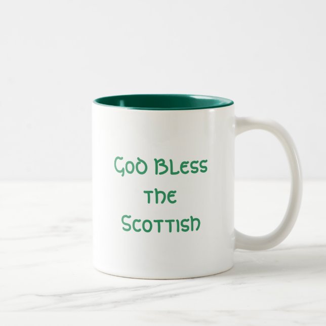 God Bless the Scottish Two-Tone Coffee Mug (Right)