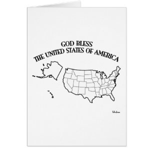 GOD BLESS THE UNITED STATES OF AMERICA US outline