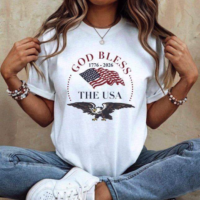 God Bless the USA – 1776–2026 Patriotic Eagle T-Shirt (Creator Uploaded)