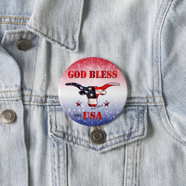 God Bless The USA Button (In Situ)