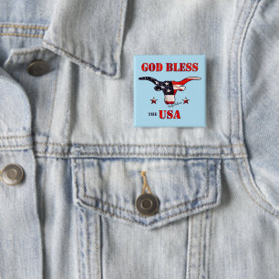 God Bless The USA Button