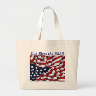 GOD BLESS the USA by SHARON SHARPE Large Tote Bag
