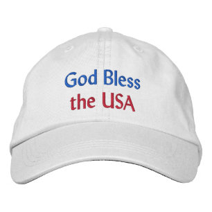 God Bless the USA Embroidered Hat