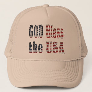 GOD BLESS THE USA-HAT TRUCKER HAT