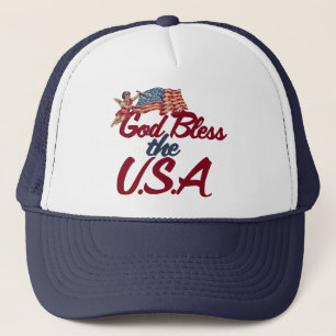 God bless the USA Trucker Hat