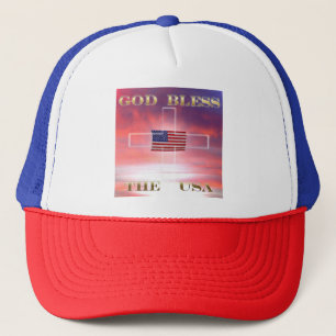 God Bless the USA Trucker Hat