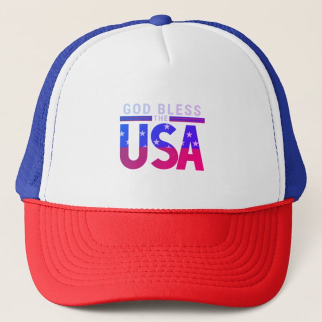 God Bless the USA Trucker Hat (Front)