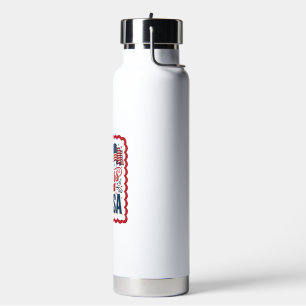 God Bless The USA Vintage Patriotic Shirt Design_1 Water Bottle