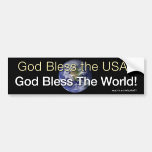God Bless The World Bumper Sticker