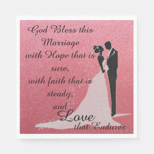 God Bless this Marriage Napkin