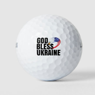 GOD BLESS UKRAINE, WE SUPPORT UKRAINE GOLF BALLS