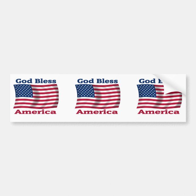 God bless united states of america bumper sticker (Front)