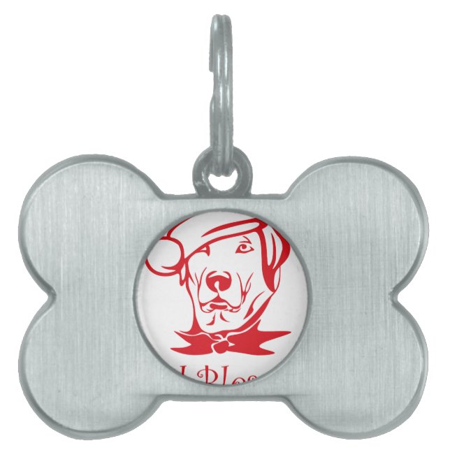god bless us christmas pet ID tag (Front)