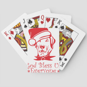 god bless us christmas playing cards