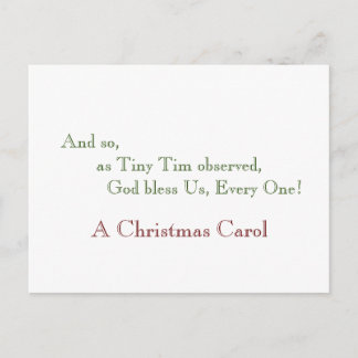 God Bless Us, Every one! Postcard