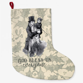 God bless us everyone Dickens Christmas Carol Large Christmas Stocking