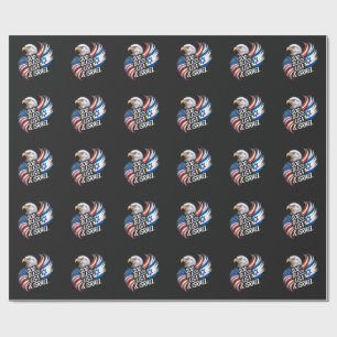 God Bless USA Israel Wrapping Paper