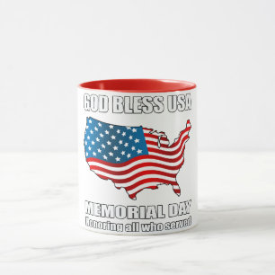 God Bless USA Memorial Day Mug