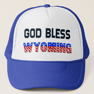 God Bless Wyoming Trucker Hat