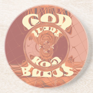 God Bless You – African-Inspired Spiritual Print  Coaster