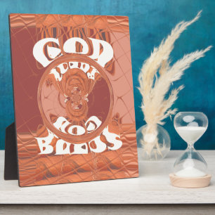 God Bless You – African-Inspired Spiritual Print D Plaque