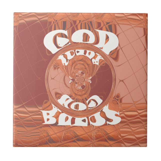 God Bless You – African-Inspired Spiritual Print D Tile (Front)
