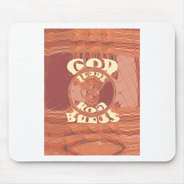 God Bless You – African-Inspired Spiritual Print  Mouse Mat (Front)