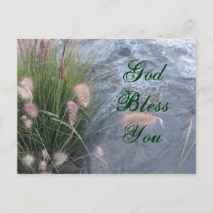God Bless You beach photo Postcard