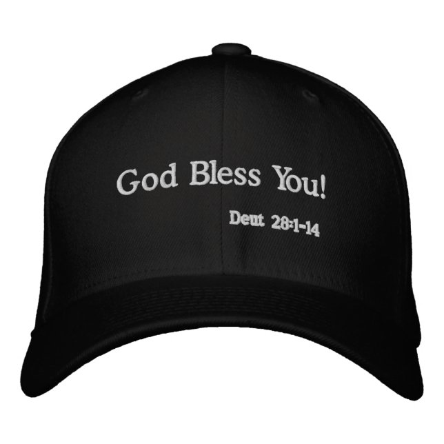 God Bless You! Bible Quotes Customise it Embroidered Hat (Front)