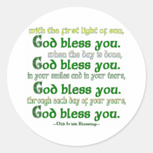 God Bless You Classic Round Sticker