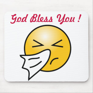 "GOD BLESS YOU FACE MOUSE MAT