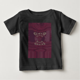 God Bless You Giraffes Art Print/Design Baby T-Shirt