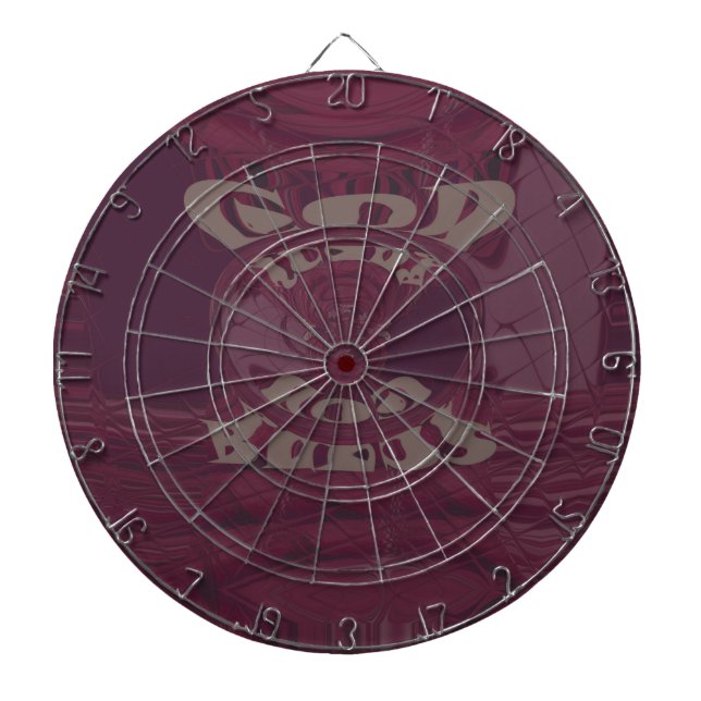 God Bless You Giraffes Art Print/Design Dartboard (Front)