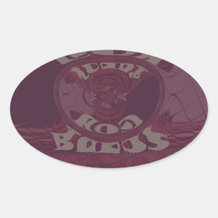 God Bless You Giraffes Art Print/Design Oval Sticker