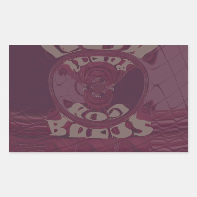 God Bless You Giraffes Art Print/Design Rectangular Sticker (Front)