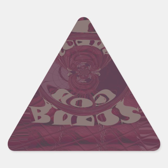 God Bless You Giraffes Art Print/Design Triangle Sticker (Front)