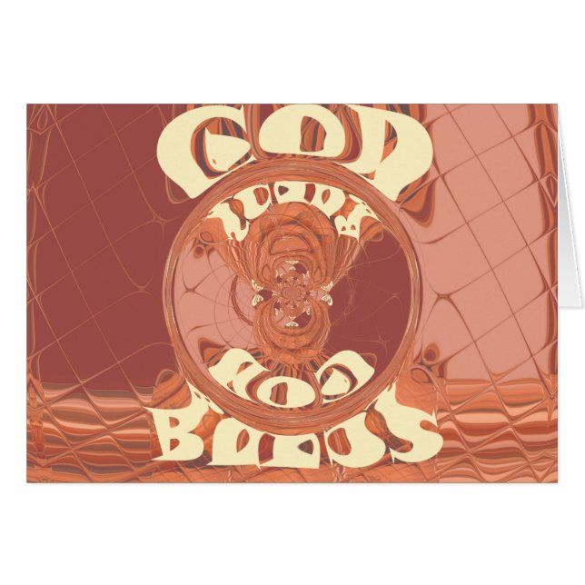 God Bless You Inspirational Text Design.  (Front Horizontal)