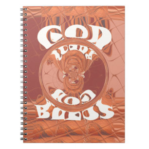 God Bless You Inspirational Text Design. Notebook