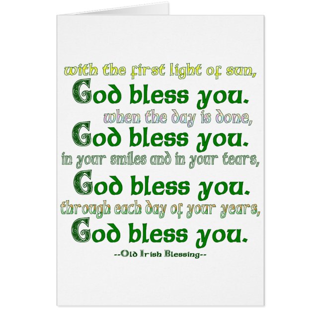 God Bless You Irish Blessing (Front)