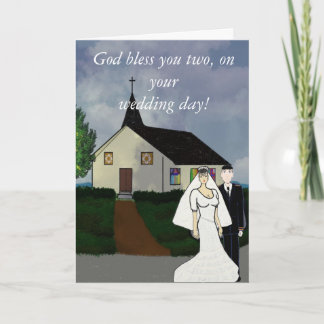 God bless you, on your wedding day Card