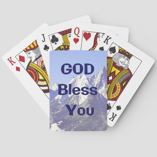 God Bless You playing cards (Back)