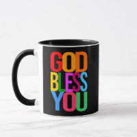 GOD BLESS YOU Positive colourful