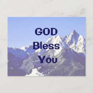 GOD Bless You Postcard